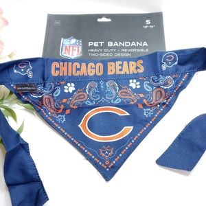 NFL Chicago Bears Ped Bandana. Double-Sided Design Chicago Bears Dog Banda